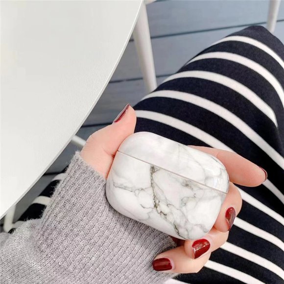 NEW Marble Hard Apple Airpods 1 2 Pro case - Picture 5 of 5
